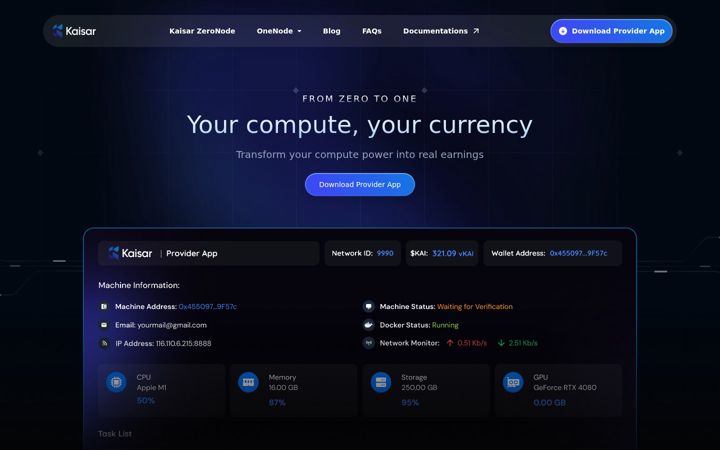 Captura de ecrã de kaisar.io