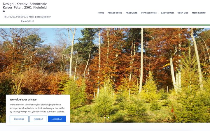 Screenshot of kaiser-kleinfeld.at