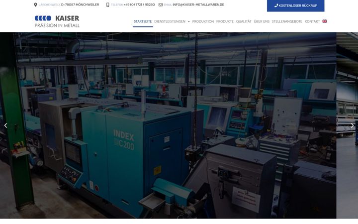 Screenshot of kaiser-metallwaren.de