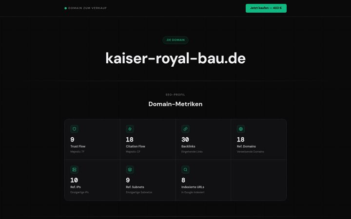 Screenshot of kaiser-royal-bau.de