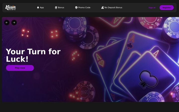 Screenshot of kaiser-slots.net