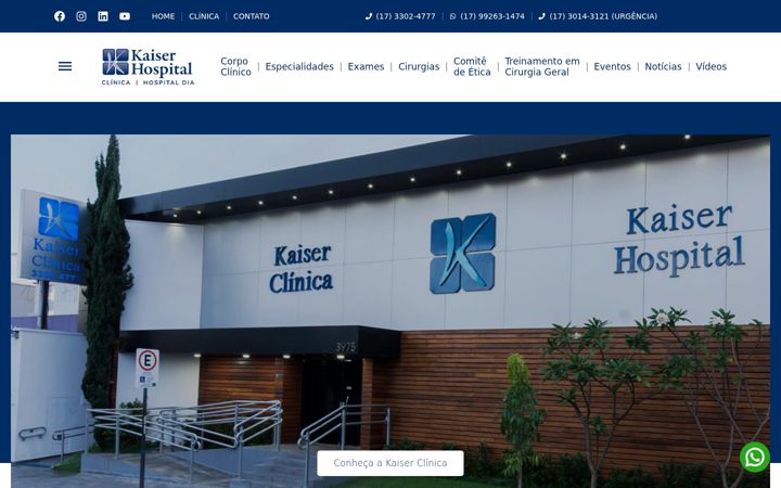 Screenshot of kaiserclinica.com.br