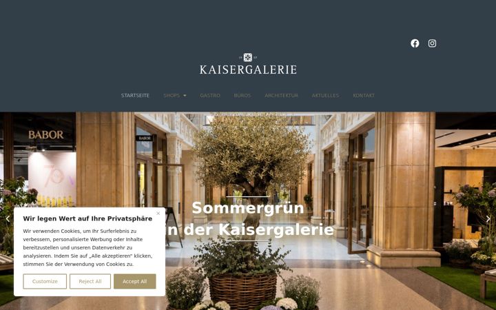 Screenshot of kaisergalerie.net