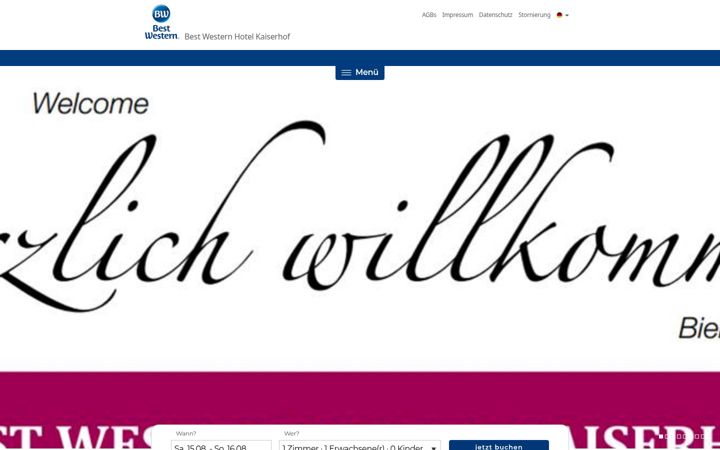 Screenshot of kaiserhof-bonn.de