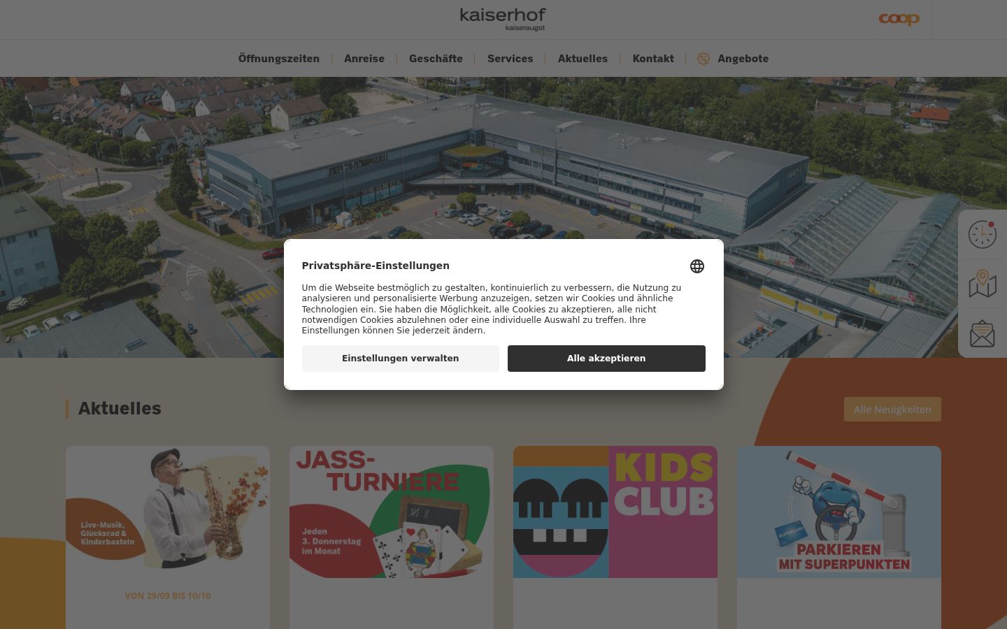 Capture d'écran de la bannière de consentement affichée avant toute interaction