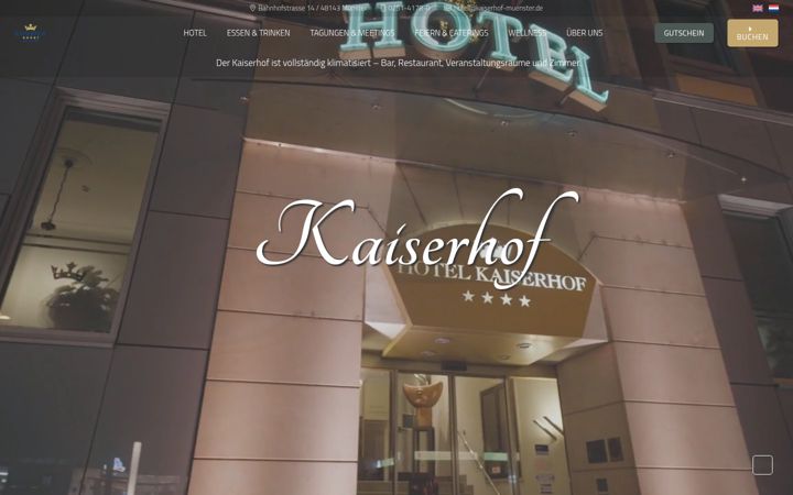 Screenshot von kaiserhof-muenster.de