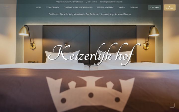 Skærmbillede af kaiserhof-muenster.nl