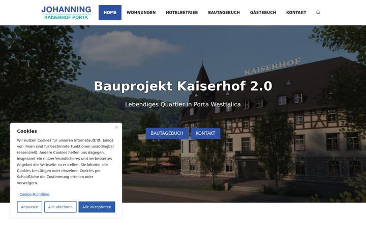 Screenshot of kaiserhof-porta.com