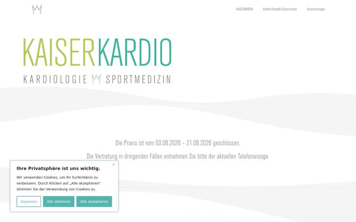 Screenshot of kaiserkardio.de