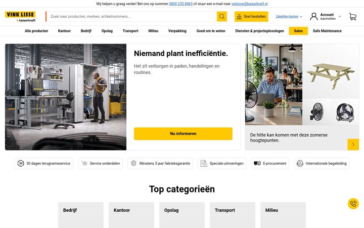 Screenshot of kaiserkraft.nl