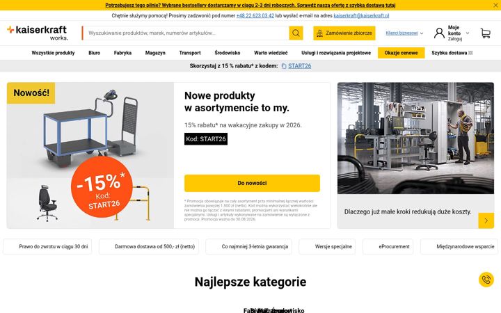 Screenshot of kaiserkraft.pl