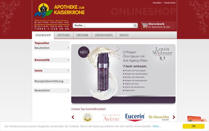 Screenshot of kaiserkrone.at