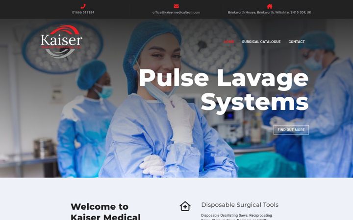 Screenshot of kaisermedicaltech.com