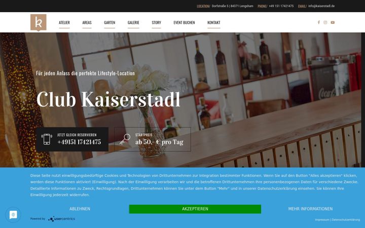 Screenshot of kaiserstadl.de