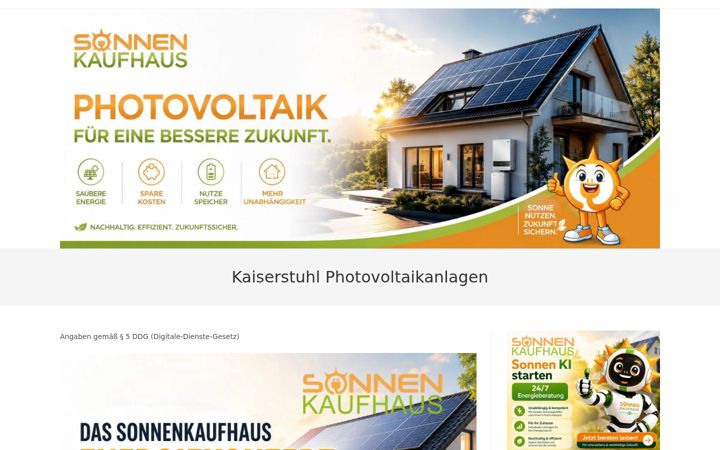 Screenshot of kaiserstuhl-photovoltaikanlagen.de
