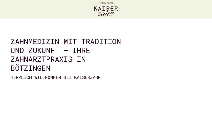 Screenshot of kaiserzahn.de