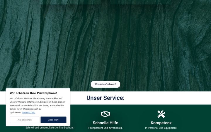 Screenshot of kaisgartenundbaumdienste.de