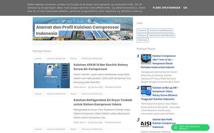 Screenshot of kaishanindonesia.com