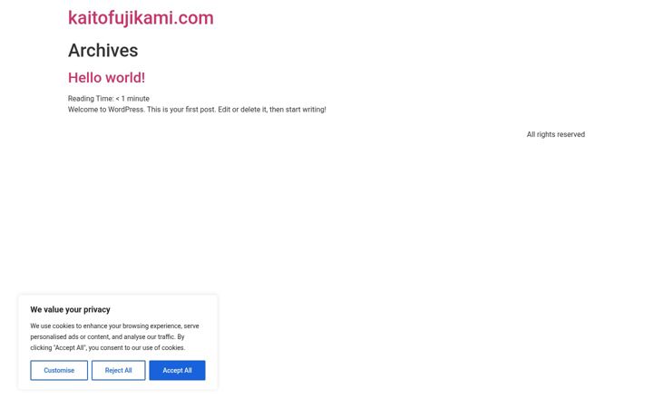 Screenshot of kaitofujikami.com