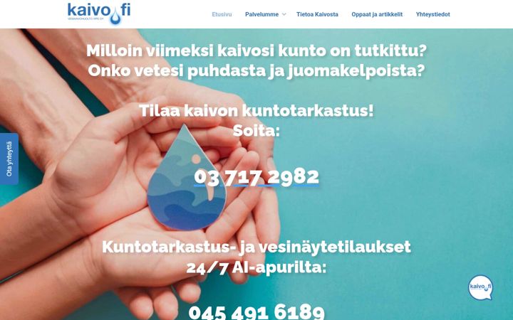 Screenshot ta' kaivo.fi