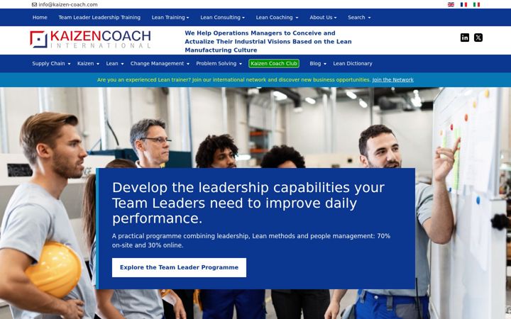 Screenshot of kaizen-coach.com