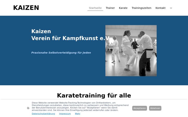 Screenshot of kaizen-kampfkunst.de