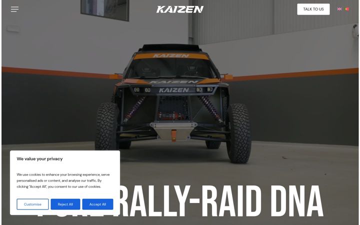 Screenshot of kaizen-rallyraid.com