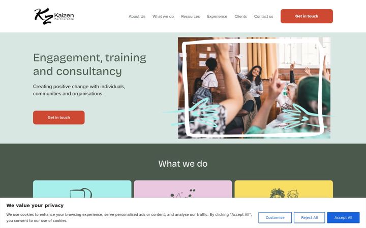 Screenshot of kaizen.org.uk