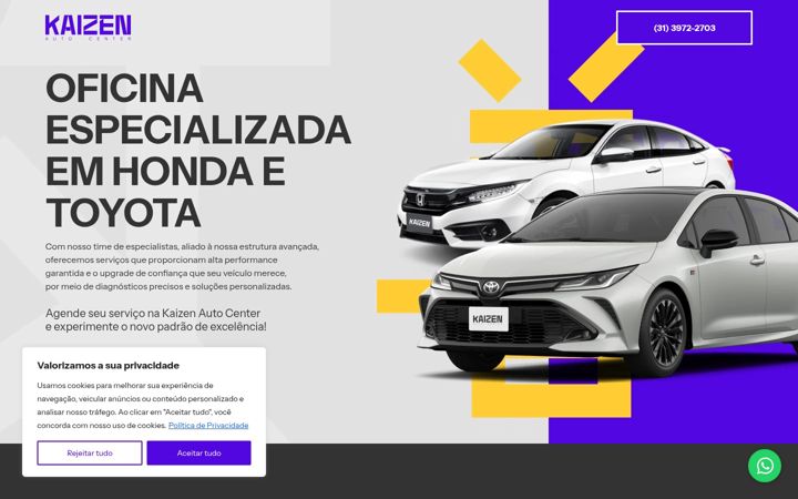 Screenshot of kaizenauto.com.br