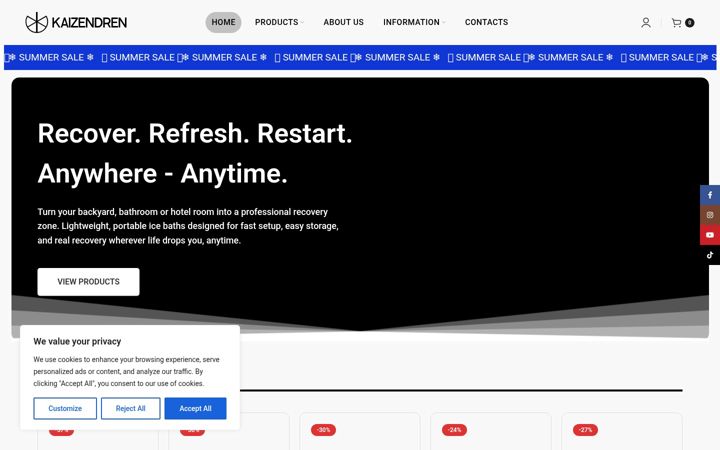 Screenshot of kaizendren.com