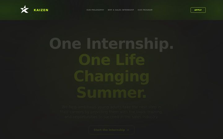 Screenshot of kaizenmarketing.net