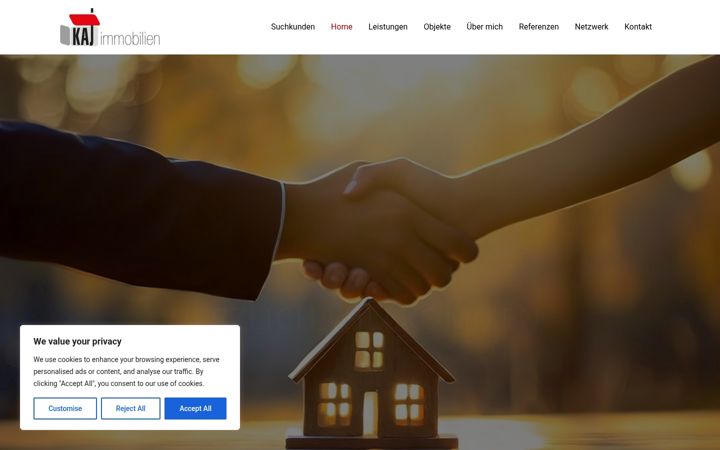 Screenshot of kaj-immobilien.de