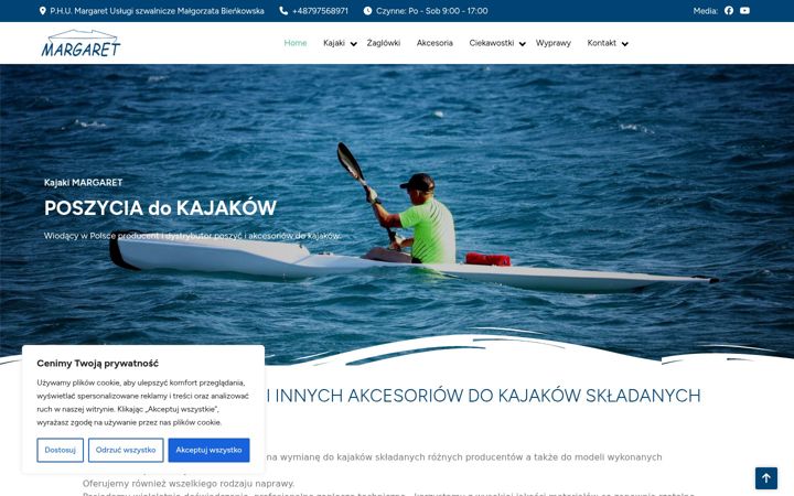 Screenshot of kajaki-margaret.com