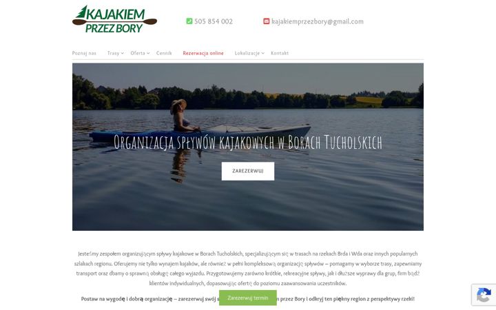 Screenshot of kajakiemprzezbory.pl