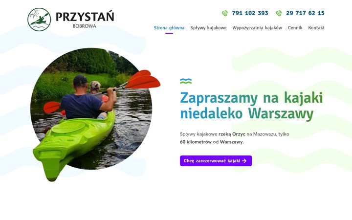 Screenshot of kajakiorzyc.pl