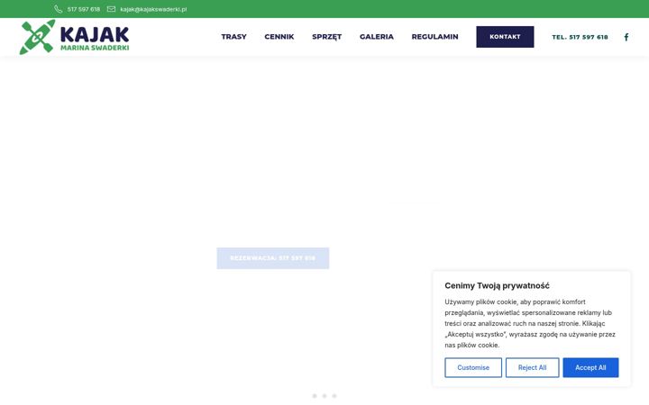 Screenshot of kajakswaderki.pl