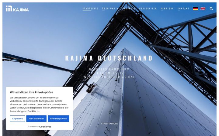 Screenshot of kajima.de