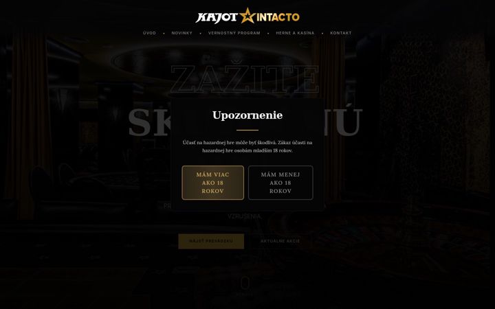 Screenshot of kajotprevadzky.sk
