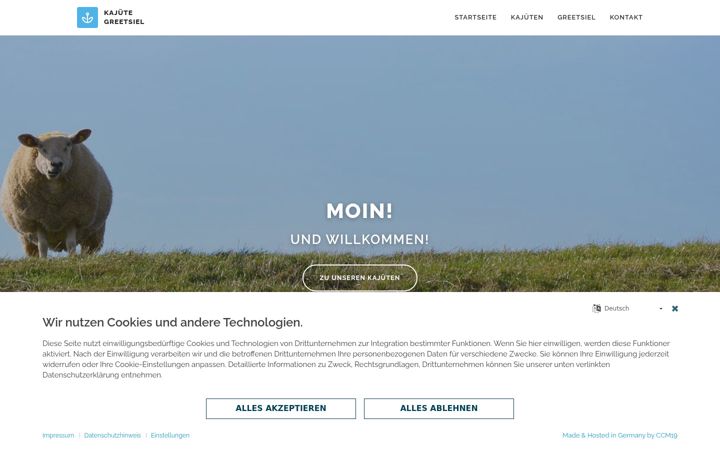 Screenshot of kajuete-greetsiel.de