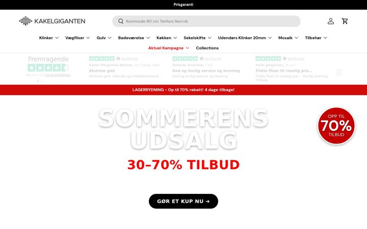 Screenshot του kakelgiganten.dk