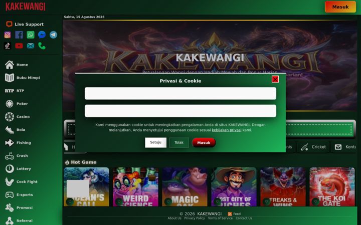 Screenshot of kakewangi.net