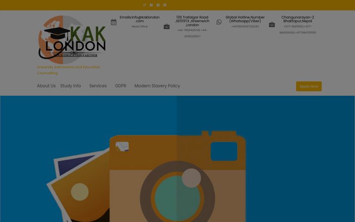 Screenshot of kaklondon.com