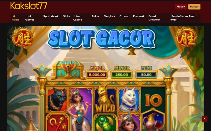 Screenshot of kakslot77.com
