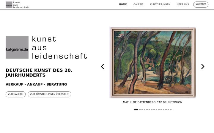 Screenshot of kal-galerie.de