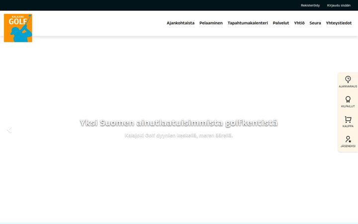 Skjermbilde av kalajokigolf.fi
