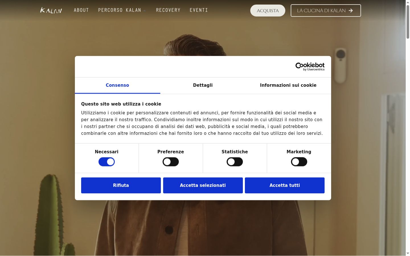 Snímek obrazovky baneru souhlasu zobrazeného před jakoukoli interakcí