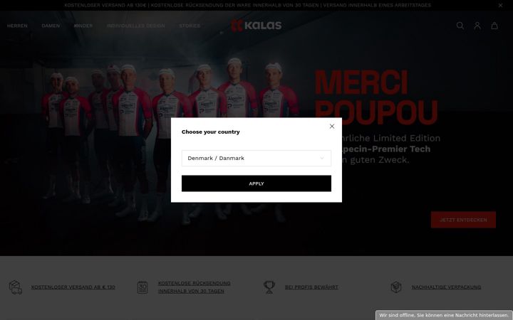 Screenshot of kalaswear.de