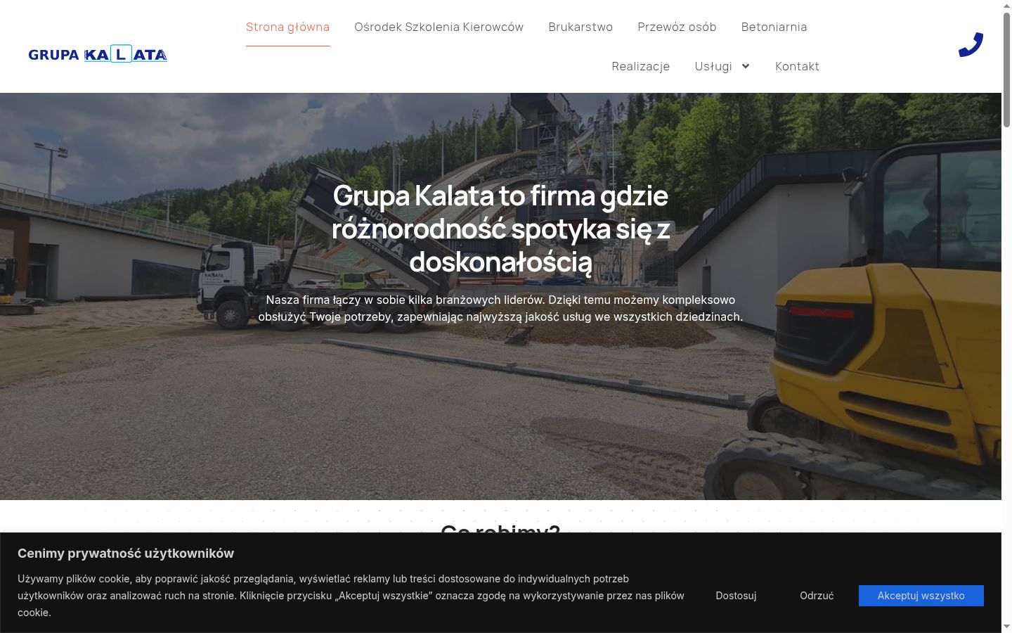 Zrzut ekranu banera zgody wyświetlanego przed jakąkolwiek interakcją