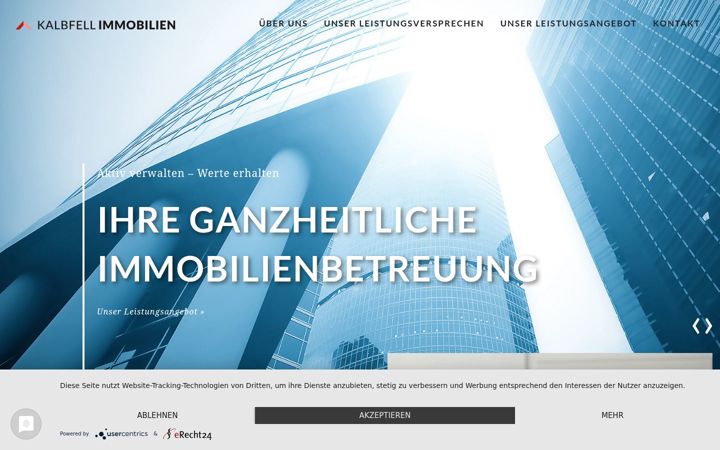 Screenshot of kalbfell-immo.de