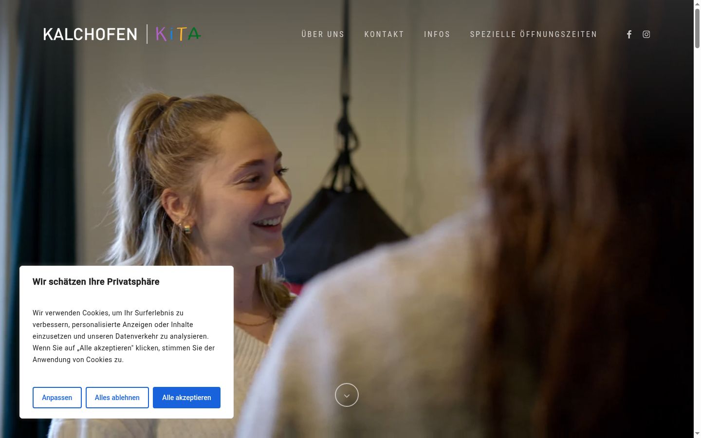 Sutikimo reklamjuostės, rodytos prieš bet kokią sąveiką, ekrano kopija